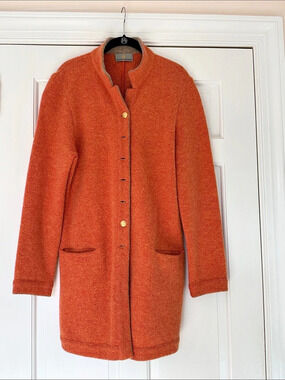 Gorsuch Mirabell Salzburg Wool Orange Coat Size 42 Like New